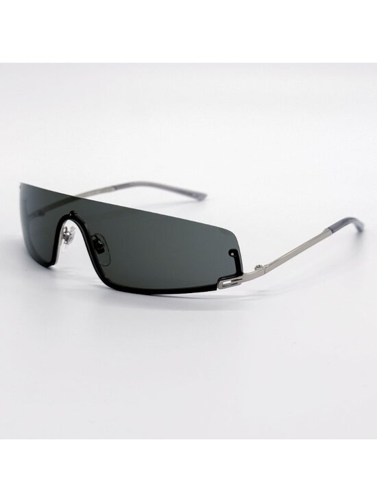 NEW GUCCI SUNGLASSES GG1561S 001 SILVER SHIELD UNISEX GUCCI EYEWEAR main image 9
